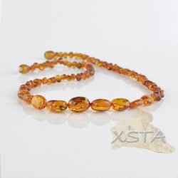Amber necklace polished mix